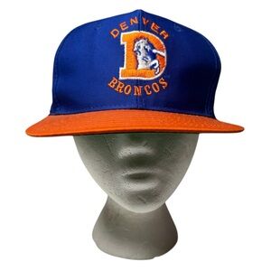 VINTAGE | Team NFL AJD Denver Broncos Snapback - Blue + Orange - EUC